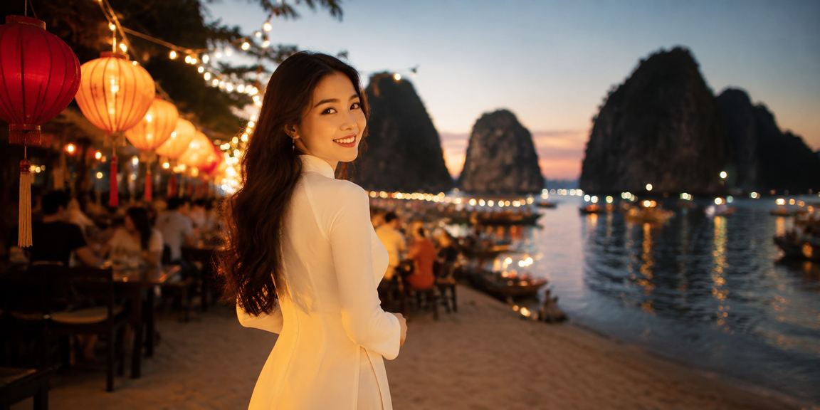 Người dùng Việt Nam trải nghiệm trò chơi bài trực tuyến trong trang phục áo dài truyền thống